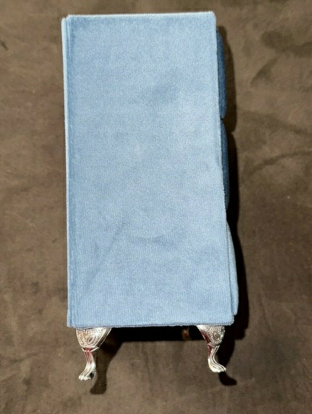 Blue Velvet 3-Drawer Chest with Silver Legs - Unbranded - Picture 10 of 14